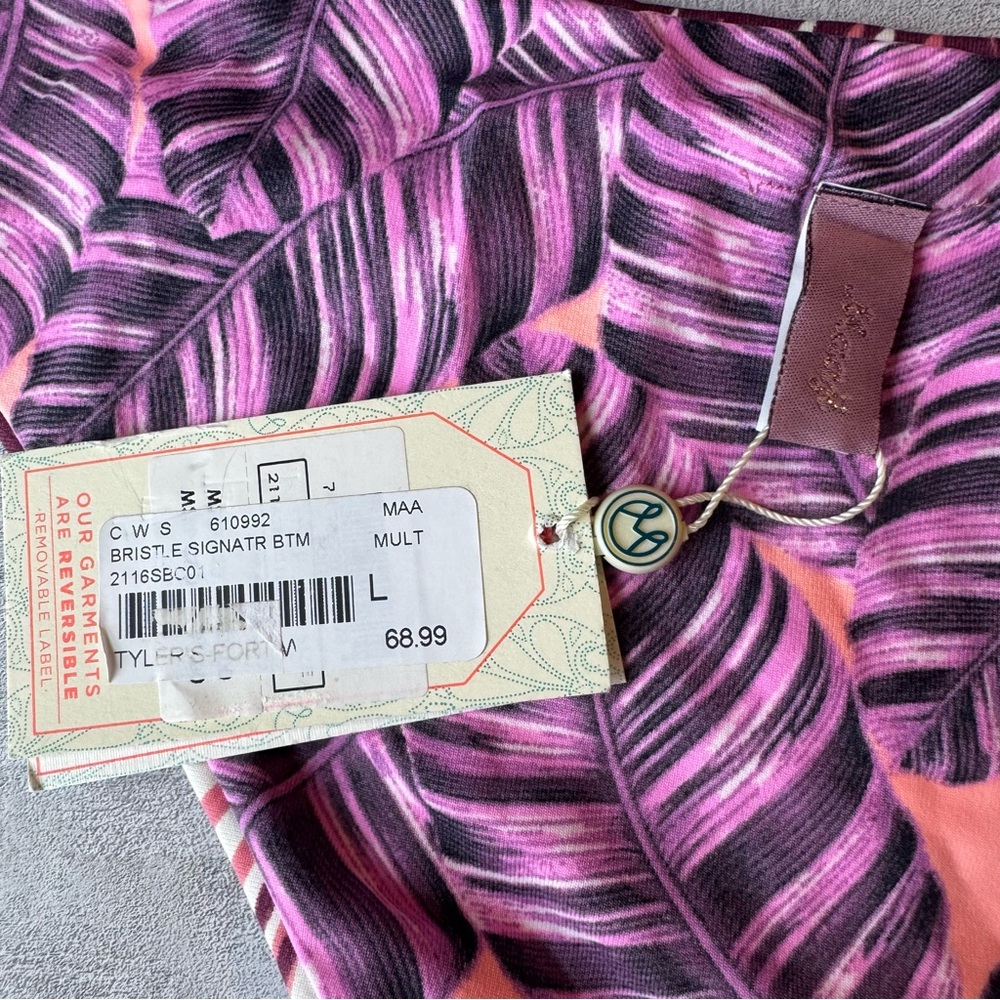 MAAJI SWIMWEAR BRISTLE GARDEN‎ REVERSIBLE BIKINI BOTTOM (L) NWT $69 cheeky - Picture 3 of 10